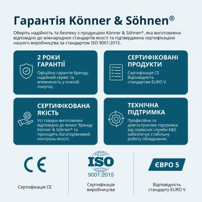 Генератор газобензиновий інверторний Konner&Sohnen KS 6500iEG, LPG 230В, 6.0/6.5кВт, електростартер, 46кг (KS6500IEG)