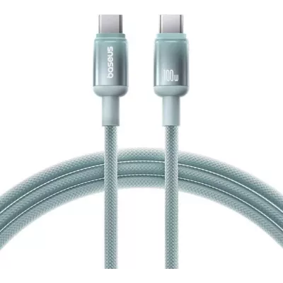 Кабель Baseus Type-C/Type-C 100W 1m (E0420700) блакитно-зелений