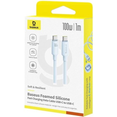Кабель Baseus Type-C/Type-C 100W 1m (E0426702) блакитний