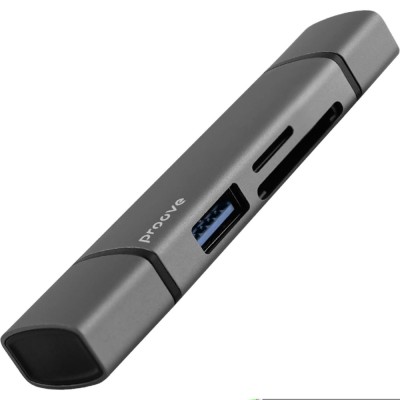 Картридер Proove Arc Link 3 in 1 (USB3.0 + SD Card + Micro SD Card) silver
