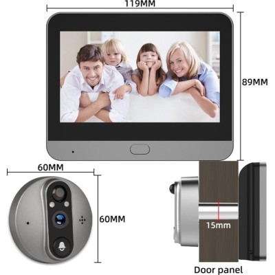 Розумний відеодзвоник TUYA Door Bell Eye RH-PD8A Сірий