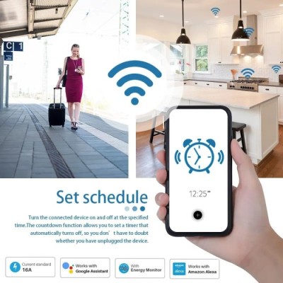 Смарт-розетка Quanatum TUYA 20A EU WiFi Smart Socket