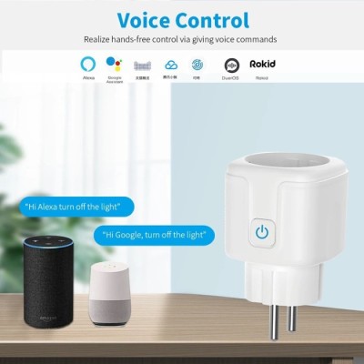 Смарт-розетка Quanatum TUYA 20A EU WiFi Smart Socket