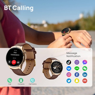 Смарт-годинник Mibro Lite 3 Pro 45мм, 1.32", 466x466, AMOLED, BT 5.3, GPS, 5 ATM, рожево-золотий