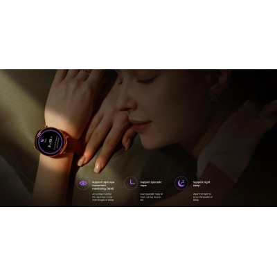 Смарт-годинник Mibro Lite 3 Pro 45мм, 1.32", 466x466, AMOLED, BT 5.3, GPS, 5 ATM, рожево-золотий