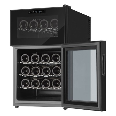 Холодильник Philco для вина, 74х43х52, холод.відд.-70л, зон - 2, бут-24, диспл, підсвітка, чорний (PW24FD)