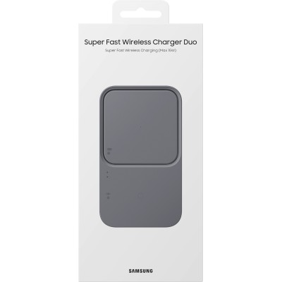 Бездротовий зарядний пристрій SAMSUNG 15W Wireless Charger Duo w/o TA EP-P5400BBEGEU / Сірий