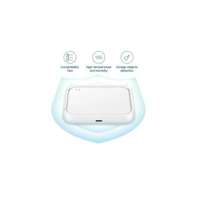 Бездротовий зарядний пристрій SAMSUNG 15W Wireless Charger Pad w/o TA EP-P2400BWEGEU / Білий