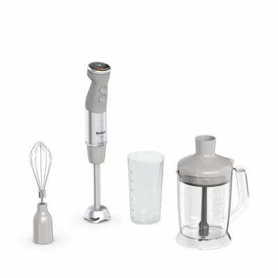 Блендер Tefal заглибний Quickchef+ 1000Вт, 3в1, чаша-800мл, чопер-1000мл, турборежим, сріблясто-сірий (HB67MB30)
