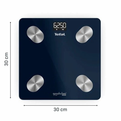 Ваги Tefal підлогові Goodvibes Life+, 180кг, Bluetooth, AAAx3 в комплекті, скло, синій (BM9720F0)
