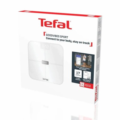 Ваги Tefal підлогові Goodvibes Sport, 200кг, Bluetooth, AAAx4 в комплекті, скло, білий (BM9740F0)