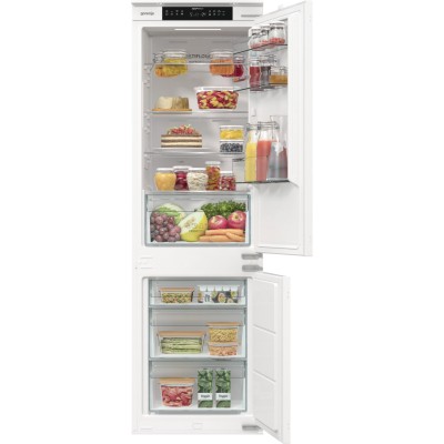 Вбуд. холодильник з мороз. камерою Gorenje, 177х55х54см, 2 двері, 176(76)л, А+, NF+, Зона св-ті, Диспл, Біли (NRKI517E41)