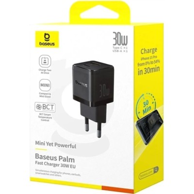 Зарядний пристрій Baseus C+U 30W (P1011160A113-00)чорний