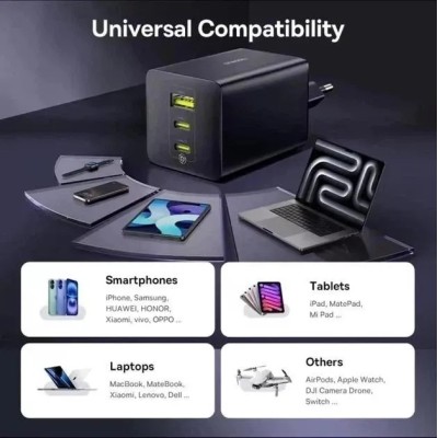 Зарядний Пристрій Baseus EnerFill FE11 Fast Charger 2Type-C+USB 100W (P10182102123-00) Cosmic Black