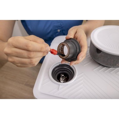 Кавоварка Gorenje ріжкова 2.5л, кавомолка 0,25л, капучинатор, кнопочне керування, білий (GSACM20W)