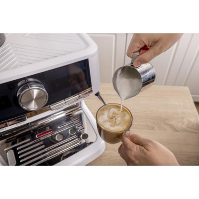 Кавоварка Gorenje ріжкова 2.5л, кавомолка 0,25л, капучинатор, кнопочне керування, білий (GSACM20W)