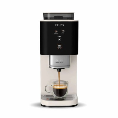 Кавомашина Krups Coffee Crush, 1.8л, зерно, ОLED дисплей, авторецептів - 2, метал, чорно-бежевий (SA4001E0)