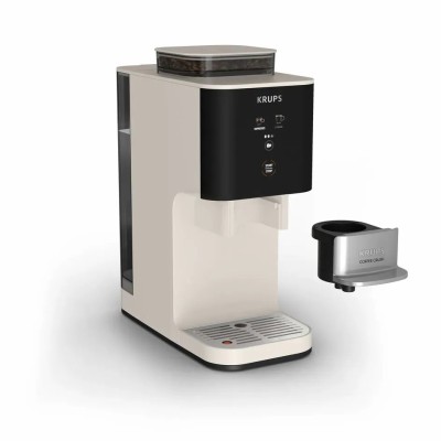 Кавомашина Krups Coffee Crush, 1.8л, зерно, ОLED дисплей, авторецептів - 2, метал, чорно-бежевий (SA4001E0)