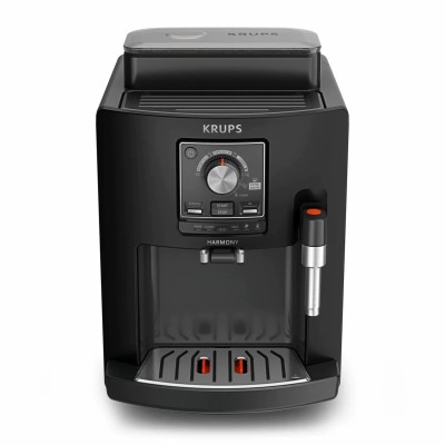 Кавомашина Krups Harmony 1.7л, зерно, ручний капучинатор, мех. керування, авторецептів - 4, свій рецепт, чорний (EA5088E0)