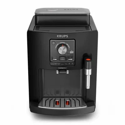 Кавомашина Krups Harmony 1.7л, зерно, ручний капучинатор, мех. керування, авторецептів - 4, свій рецепт, чорний (EA5088E0)