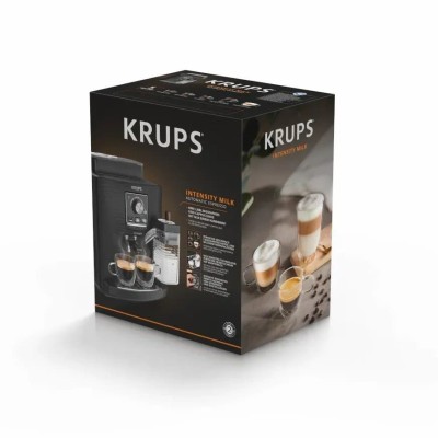 Кавомашина Krups Intensity Milk 1.7л, зерно, автомат.капучинатор, авторецептів - 4, чорний (EA5028E0)
