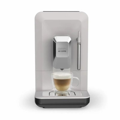 Кавомашина Krups My Coffee+ 1.5л, зерно, ОLED дисплей, авторецептів - 3, метал, сірий (EA201BE0)