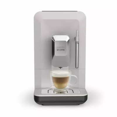 Кавомашина Krups My Coffee+ 1.5л, зерно, ОLED дисплей, авторецептів - 3, метал, сірий (EA201BE0)