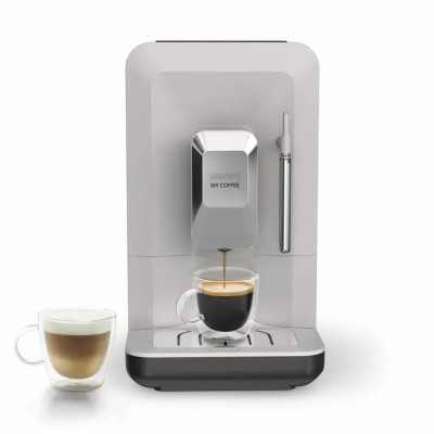 Кавомашина Krups My Coffee+ 1.5л, зерно, ОLED дисплей, авторецептів - 3, метал, сірий (EA201BE0)