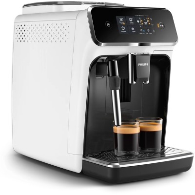 Кавомашина Philips Series 2300, 1.8л, зерно+мелена, дисплей, авторецептів -2, білий (EP2223/40)