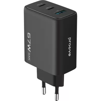 МЗП Proove Silicone Power 2 67W (2*Type-C+USB) black