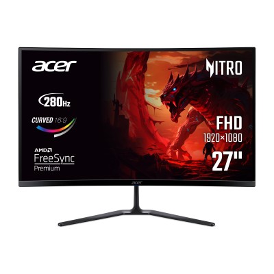 Монітор Acer 27" ED270Zbmiipx 2xHDMI, DP, MM, VA, 280Hz, 1ms, FreeSync Premium, CURVED (UM.HE0EE.Z01)