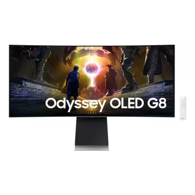 Монітор Samsung 34" Odyssey OLED G85S HDMI, DP, USB, Bluetooth, MM, OLED, 3440x1440, 0.3ms, HAS, FreeSync Premium Pro, CURVED (L