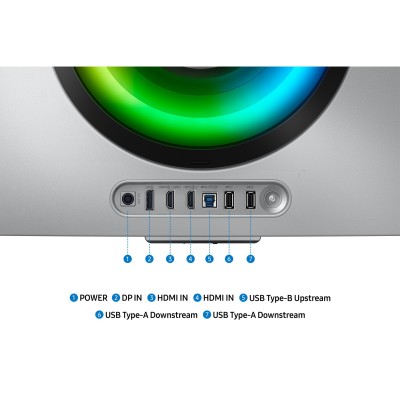 Монітор Samsung 34" Odyssey OLED G85S HDMI, DP, USB, Bluetooth, MM, OLED, 3440x1440, 0.3ms, HAS, FreeSync Premium Pro, CURVED (L