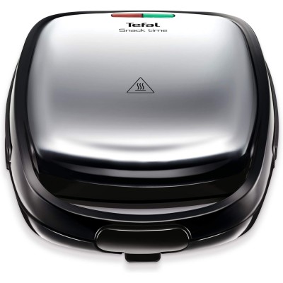 Мультимейкер Tefal Snack Time 3in1 700Вт, тефлон, 2 пластини, корпус-метал, чорно-сірий (SW341D12)