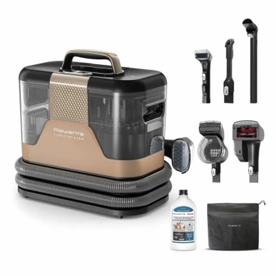 Пилосос Rowenta миючий Clean It Hot & Cold, 1150Вт, конт пил -1,5л, вода -2,3л, 13500 Па, 4 насадки, чорно-золотий (IN7021F0)