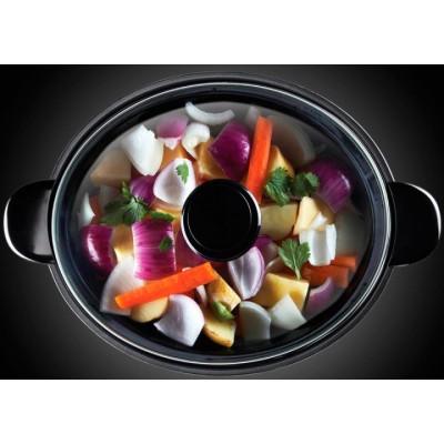 Повільноварка Russell Hobbs Cook&Home, 160Вт, чаша-3.5л, механічне керув., метал/пластик, чорний (22740-56)