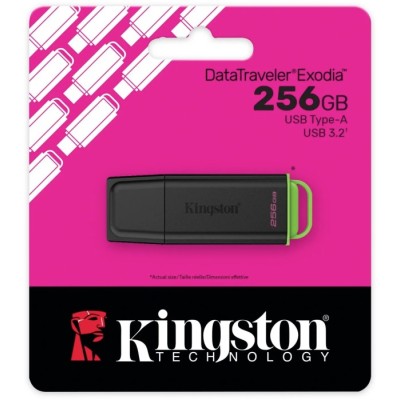Флеш-пам'ять USB Kingston DataTraveler® Exodia™ 256GB Black-Green (DTXG2/256GB) USB 3.2 Gen 1