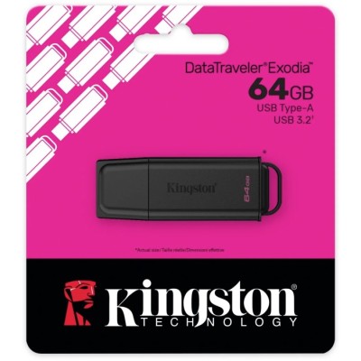Флеш-пам'ять USB Kingston DataTraveler® Exodia™ 64GB Black (DTXG2/64GB) USB 3.2 Gen 1