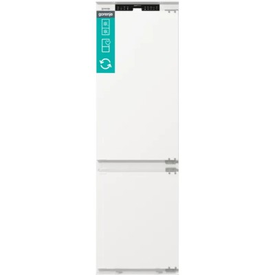 Холодильник Gorenje вбудований з нижн. мороз., 193,7x69x55см, 2 двері,284(76)л, А+, NF+, Зона св-ті, Диспл, Wi-Fi, Біли (NRKI519