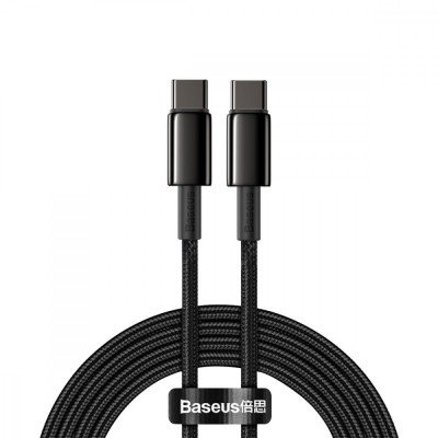 Кабель Baseus Tungsten Gold Fast Charging Type-C to Type-C 100W (2m) (P10319800G21-01) gold