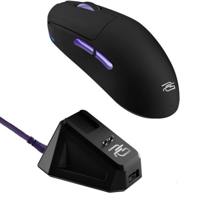 Бездротова ігрова миша Proove Gaming Superfight Wireless with charging dock black/purple