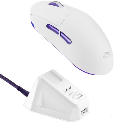 Бездротова ігрова миша Proove Gaming Superfight Wireless with charging dock white/purple