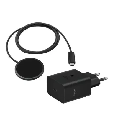 Бездротовий зарядний пристрій 25W Magnet Qi2 (EP-P2900TBEGWW) темно сірий + зарядний пристрій 45W