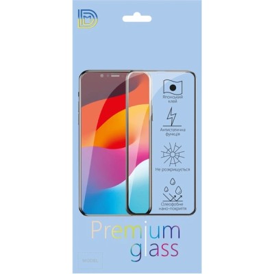 Захисне Скло DM 11D Premium Glass Xiaomi Redmi 13C/Poco C65 Black (no Package)