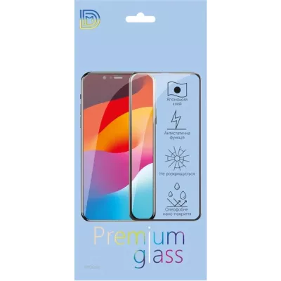 Захисне Скло DM 11D Premium Glass Xiaomi Redmi 13C/Poco C65 Black (no Package)