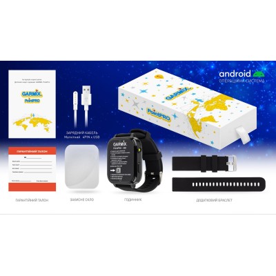 Смарт-годинник для дітей GARMIX PointPRO-300 4G/GPS/WIFI/VIDEO CALL BLACK