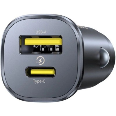 Автом. зарядний пристрій Baseus C+U 30W (C00072300123-01)чорний