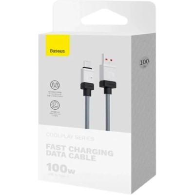 Кабель Baseus CoolPlay Series Fast Charging Data Cable USB to Type-C 100W 20V 5A CAKW000601