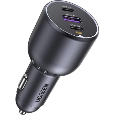 Автомобільний Зарядний пристрій UGREEN EC705 2xUSB-C PD + USB-A 130W Fast Car Charger (35025) Gray