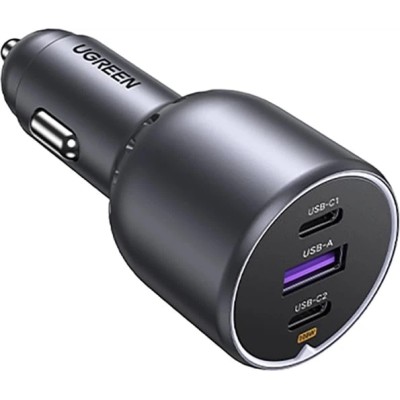 Автомобільний Зарядний пристрій UGREEN EC705 2xUSB-C PD + USB-A 130W Fast Car Charger (35025) Gray